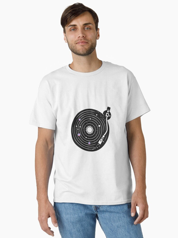 Vinyl Solar System Turntable Classic T-Shirt | Premium Unisex T-Shirt, Trending Graphic Tee