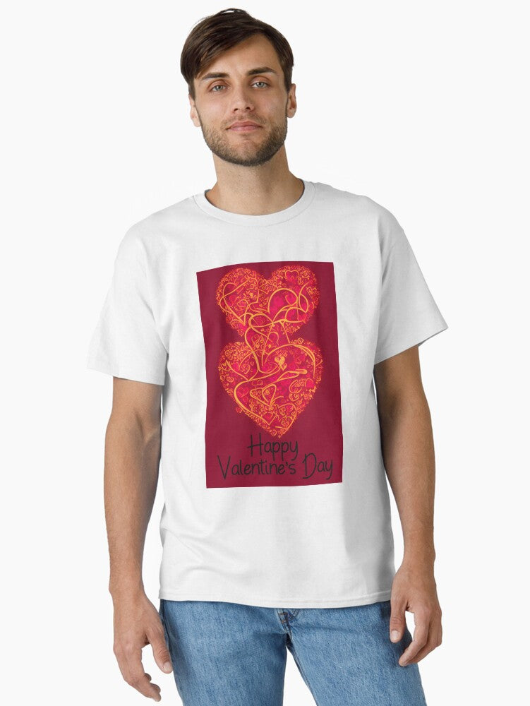Happy Valentine Day Graphic hearts Classic Shirt T Shirt Clean Design