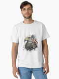 American Eagle with Flag Classic Shirt T Shirt Minimal Style