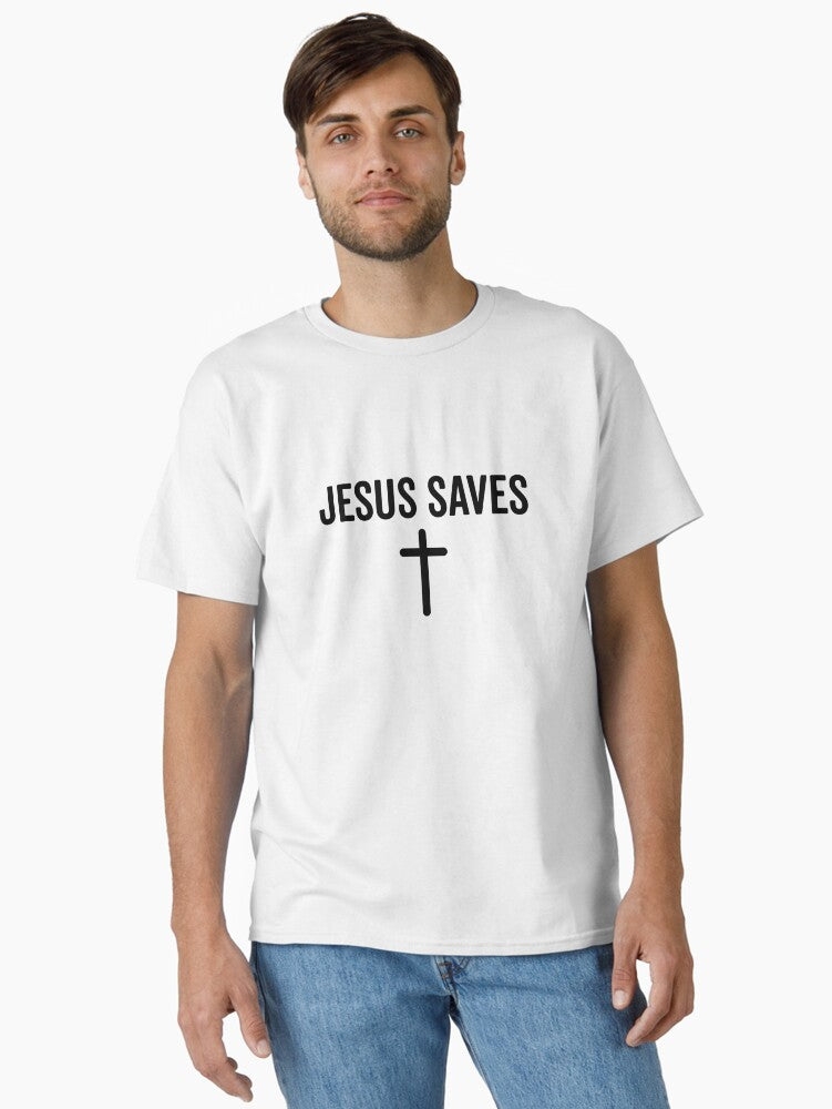 Jesus Saves Classic Shirt T Shirt Clean Design