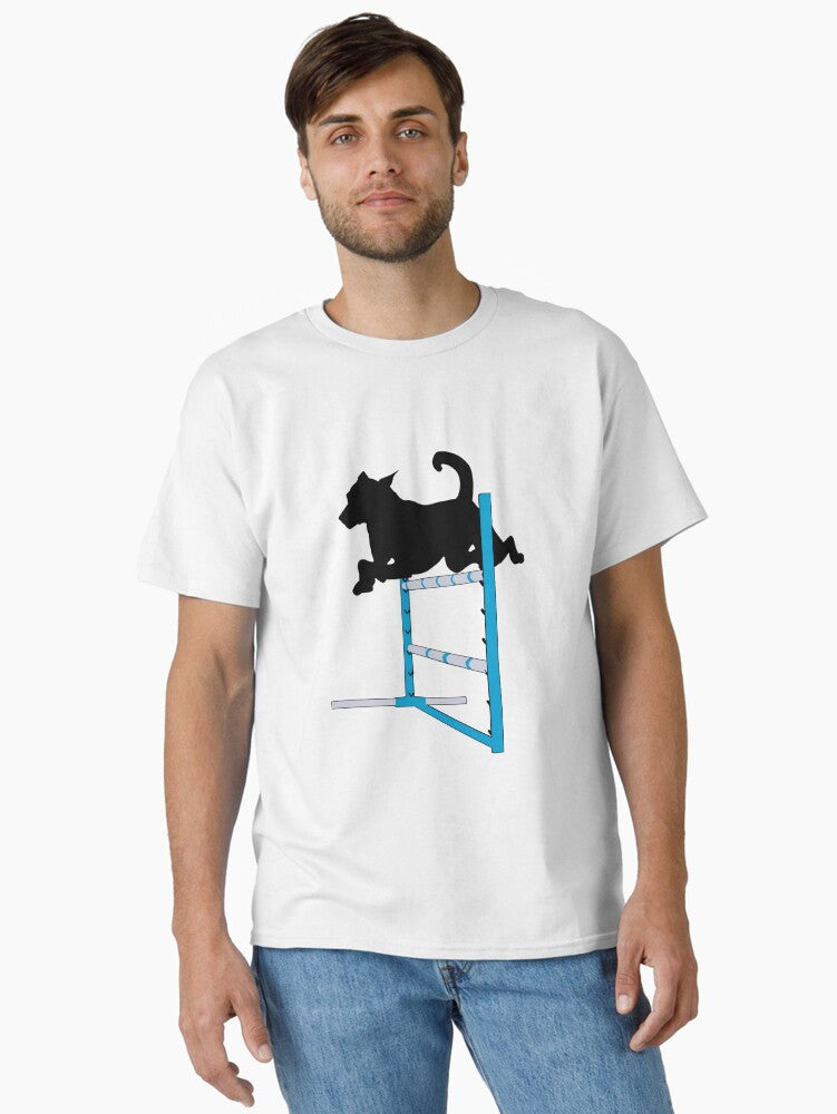 Shadow Dog Over Agiity Hurdle