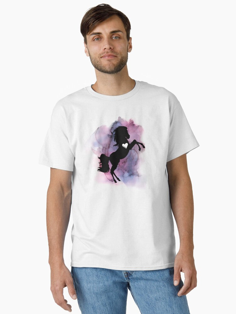 Watercolor Horse with Heart