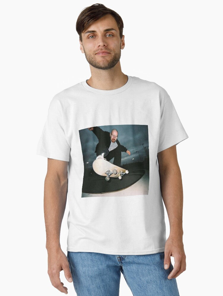 Walter White Skateboarding Classic T-Shirt | Premium Unisex T-Shirt, Trending Graphic Tee
