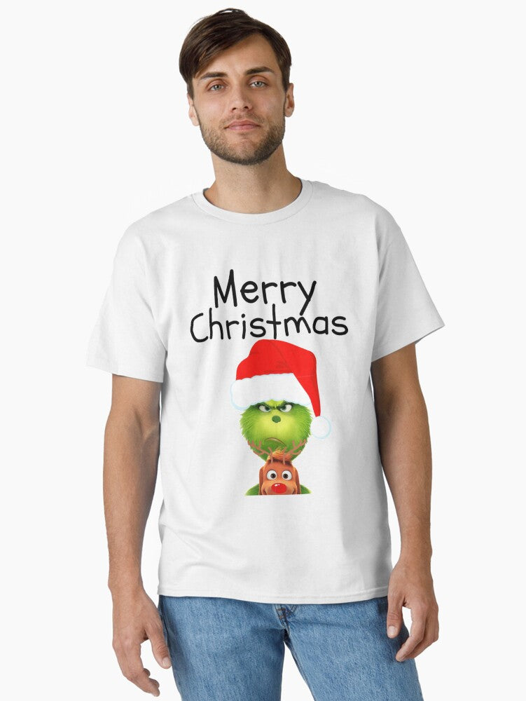 Grinch Funny Christmas Mood with Cute Reindeer Classic T Shirt T Shirt Holiday Trending Christmas Season Pick
