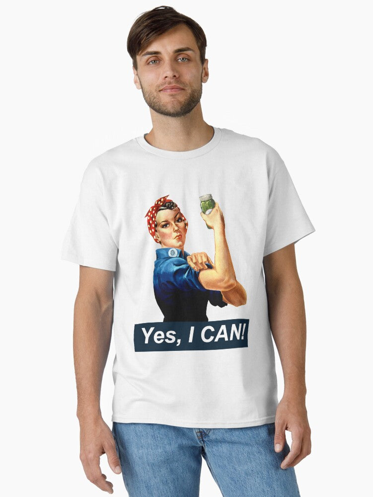Funny Satire Rosie the Riveter Canning Yes I CAN