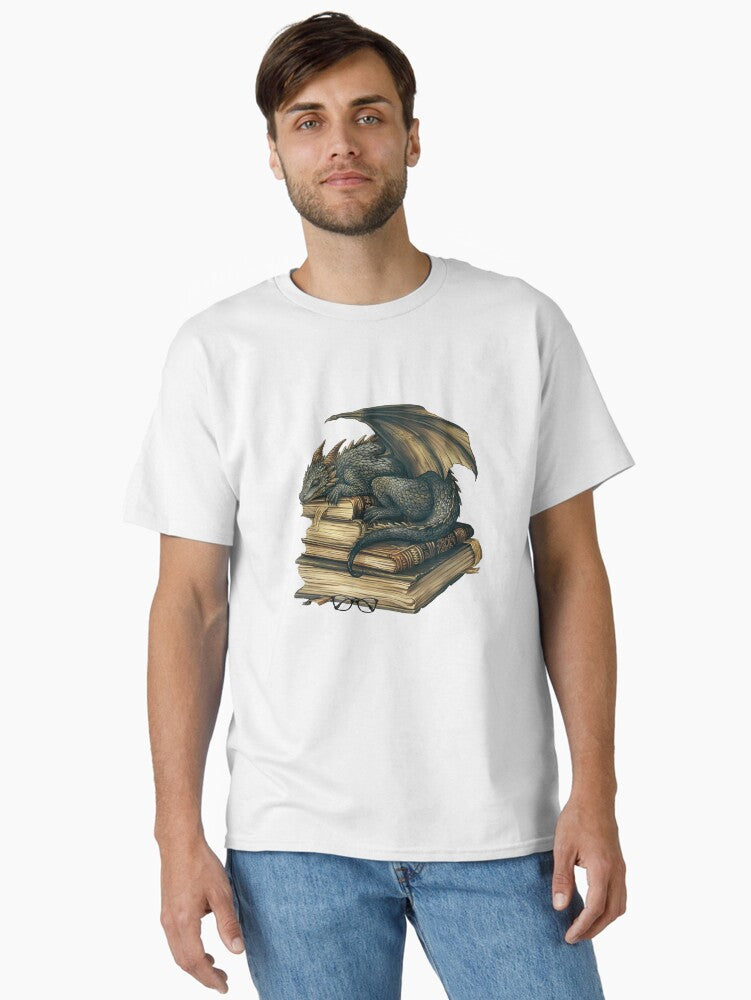Green Dragon And Books Classic T Shirt T Shirt Trending 2025 Fan Favorite