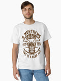 hipster skull quote mustache cut dead sea beard since Classic Shirt T Shirt Clean Design