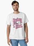 Swing Like A Girl Pink Baseball Girlie Classic T Shirt T Shirt Streetwear Style Gift Ready