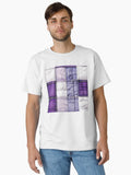 Purple and denim Patchwork quilt Classic Shirt T Shirt Everyday Wear