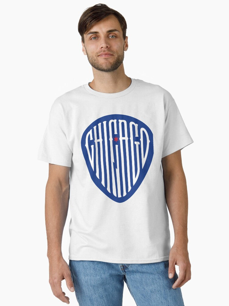 City Blues Guitar Pick Classic T Shirt T Shirt Minimal Style