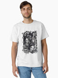 KATEYE Kpop Y2K Group Black and White Collage Digital Art Portrait Classic T-Shirt
