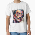 Portrait of Salvador Dali post stamp Classic T-Shirt for Sale by AiPoliviosArt