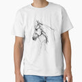 Artistic Horse Head Portrait Sketch Classic T-Shirt for Sale by HeatherWBiddix