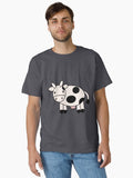 Cute dairy cow farm animal