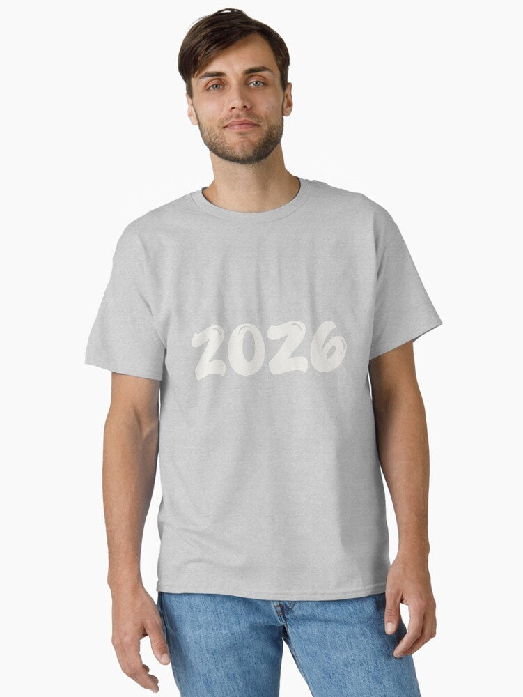 2026 Minimalist Typography Cloud Dancer Pantone Inspired Year Design Classic T Shirt T Shirt Premium Print