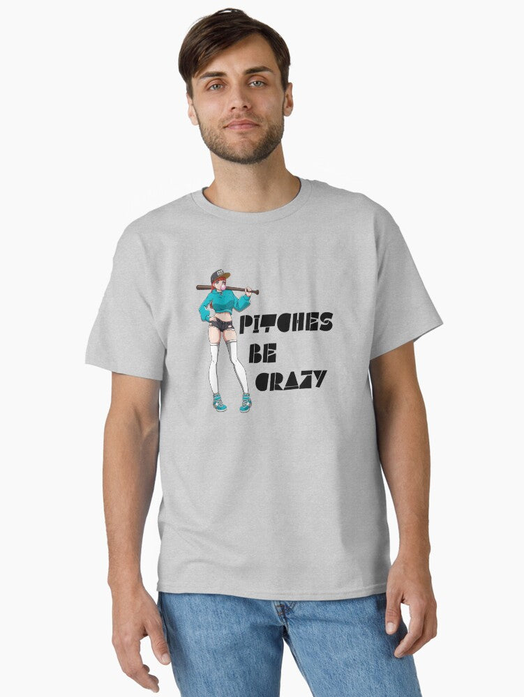 Pitches Be Crazy Anime Bat Girl Classic Shirt T Shirt Premium Quality