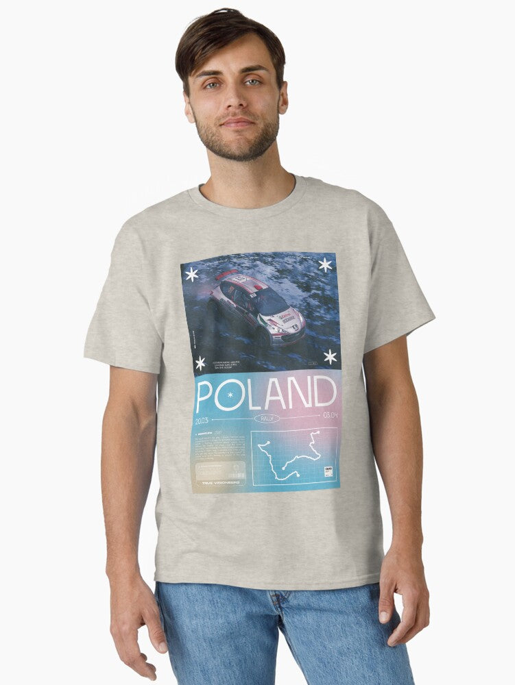 Y2K Rally Poland Design Classic T-Shirt | Premium Unisex T-Shirt, Trending Graphic Tee