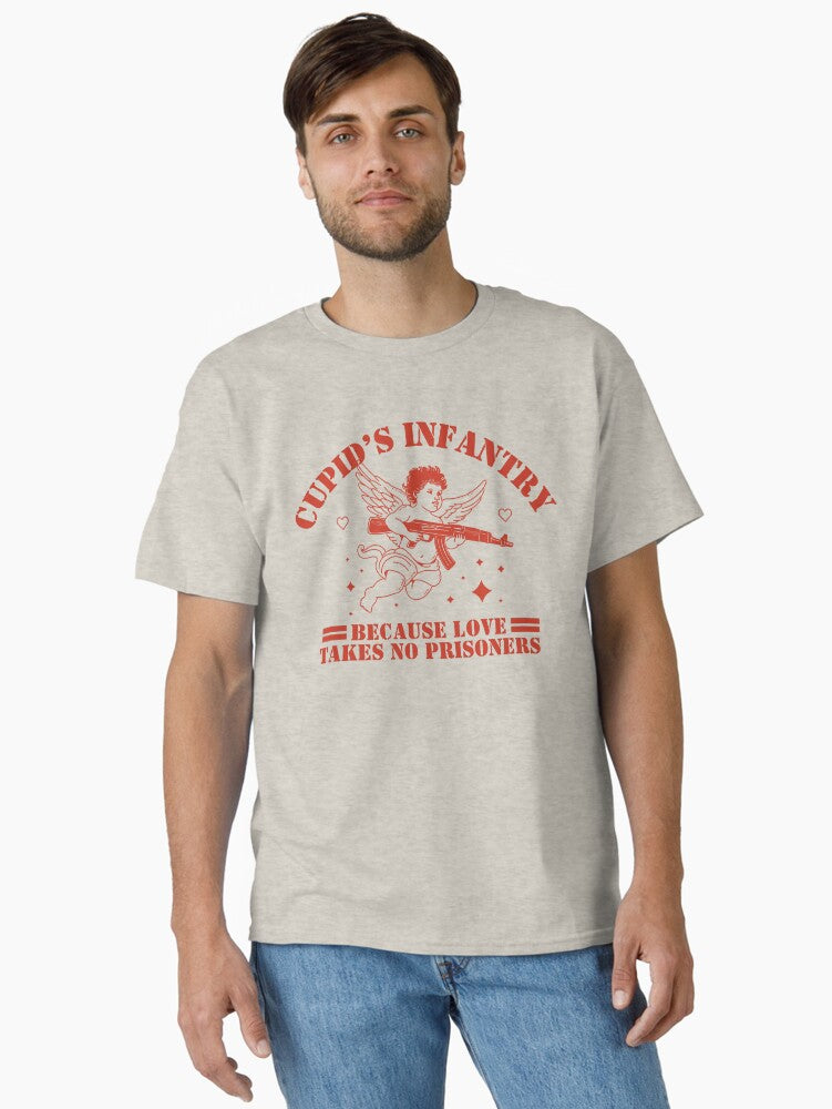 Cupid Infantry Love Takes No Prisoners Funny Valentines Classic Shirt Ceramic Mug Minimal Style