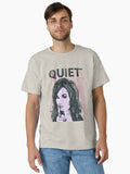 Quiet Shhh Mysterious Woman with Finger to Lips Grunge Urban Art Classic T Shirt T Shirt Viral TikTok Pop Art Style