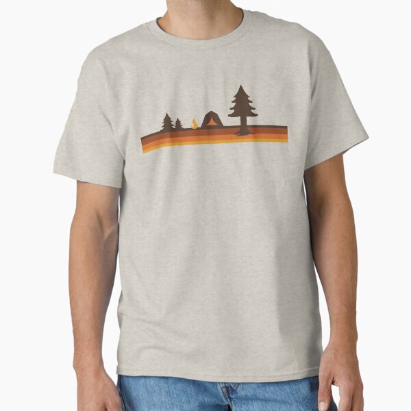 Happy Camper (Retro, 70s, Camping) Classic T-Shirt for Sale by amandaweedmark
