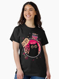 Bottled Menace Evil Black Cat Classic T Shirt Women T Shirt Viral TikTok Best Seller Look