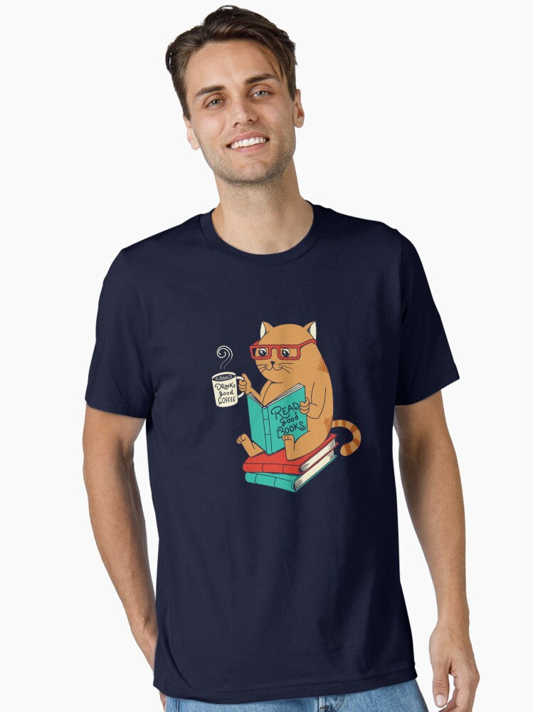 Drink good coffee and read good books Essential T Shirt T Shirt Viral US Style Streetwear Essential