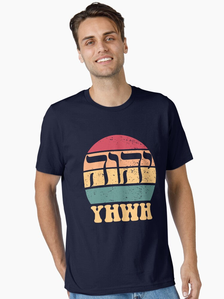 Yahweh Retro Christian Faith Believer Hebrew YHWH Yahweh Gear Essential Shirt T Shirt Gift Ready