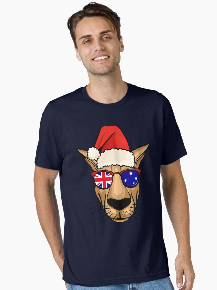 Cute Aussie Christmas Kangaroo Essential TShirt T-Shirt | High-Quality Print | Perfect For Daily Wear