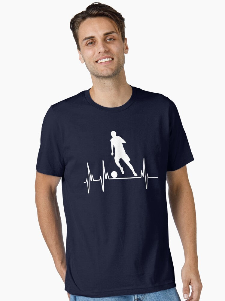 Cool Soccer Heartbeat Pulse Essential Shirt T Shirt US Market