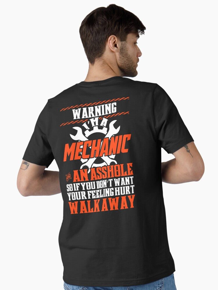 WARNING I M A MECHANIC AND ASSHOLE Car Mechanic Auto Mechanic Essential T Shirt T Shirt Comfort Fit Gift Ready