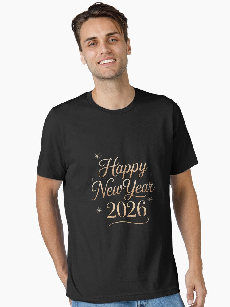 Gold Spark Happy New Year 2026 Essential T Shirt T Shirt Trending US Best Seller Look