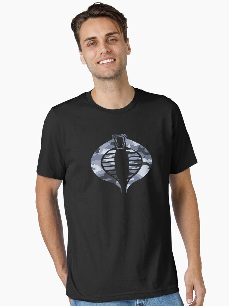 Cobra Logo Urban Blue Woodland Camo Essential T Shirt T Shirt Best Seller Look High CTR Pick