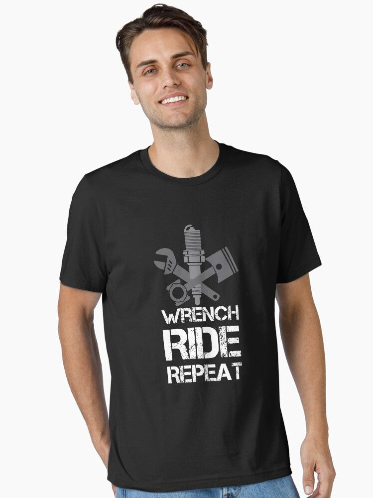 Wrench Ride Repeat Essential T Shirt T Shirt Streetwear Style Best Seller Look