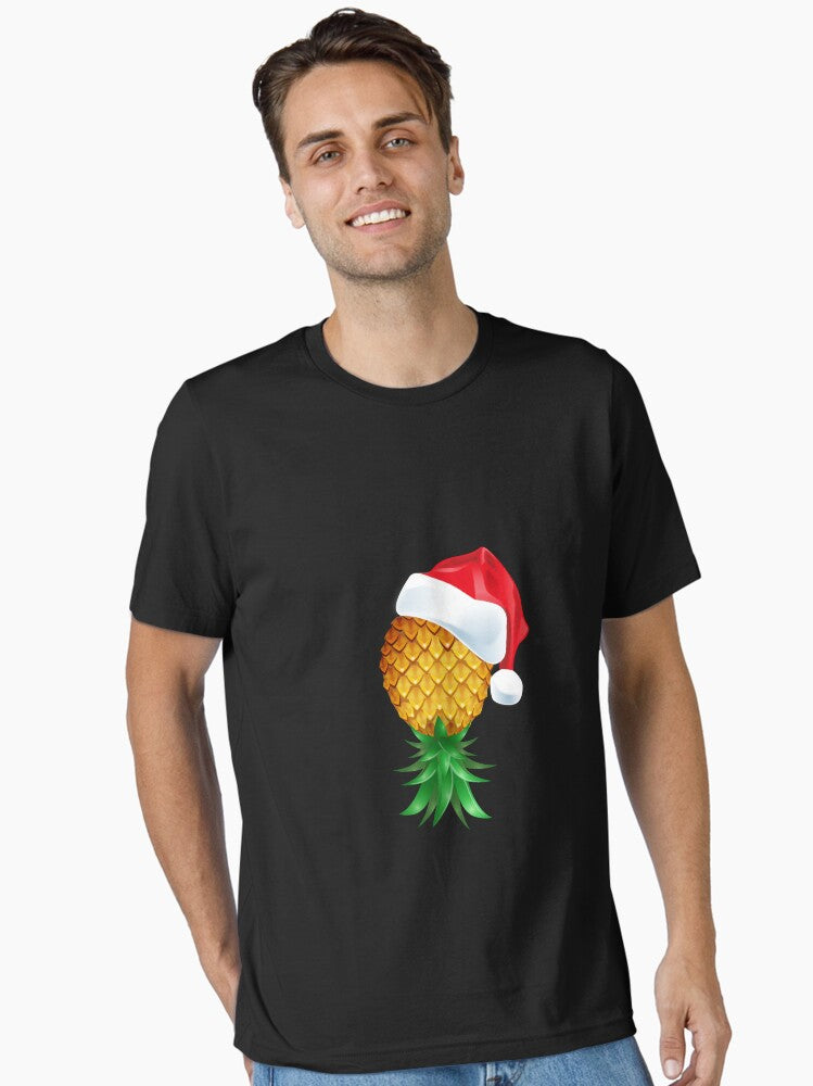 Santa Hat Swinger Upside Down Pineapple Essential T-Shirt | Premium Unisex T-Shirt, Trending Graphic Tee