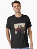 Myers and Jason Voorhees Heart Hands 90s Vintage Sunset M5470 Essential T Shirt T Shirt Clean Design