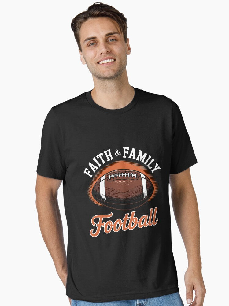 Faith Family Football Sunday Day Church Essential T Shirt T Shirt Cute Design