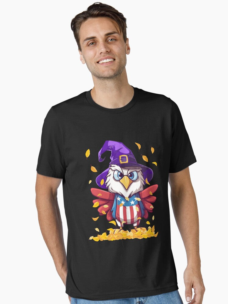 Funny American Bald Eagle Halloween Patriotic Halloween Witch Essential Shirt T Shirt Gift Ready