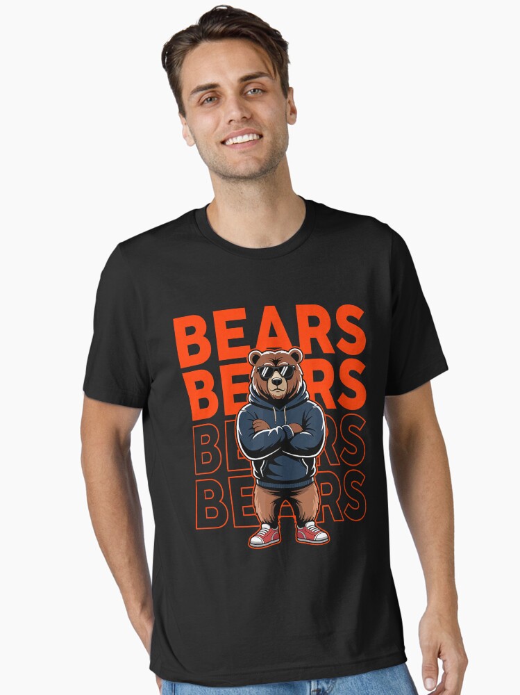 Retro Bear Football City Football For Men Women Boys Girls Kids Essential T Shirt T Shirt Everyday Wear