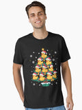 Funny Xmas Lighting Santa Hat Rubber Duck Christmas Tree Essential TShirt T-Shirt | Seasonal Must-Have | Trending Festive Apparel
