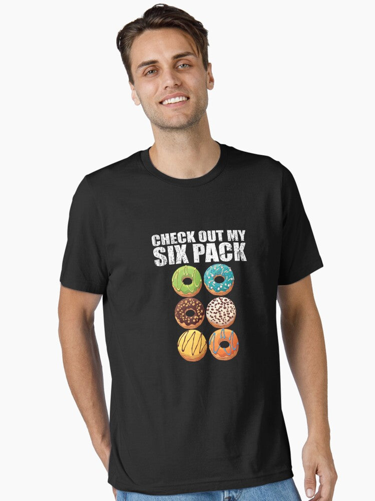 Check Out My Six Pack Funny gym meme Essential T Shirt T Shirt Premium Print Best Seller Look