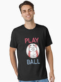 Baseball Face Play Ball Essential T Shirt T Shirt Streetwear Style Gift Ready