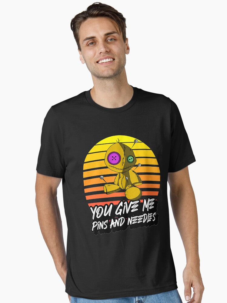 Halloween Voodoo You Give Me Pins Needles Doll Occult Magic Essential Shirt T Shirt US Trend