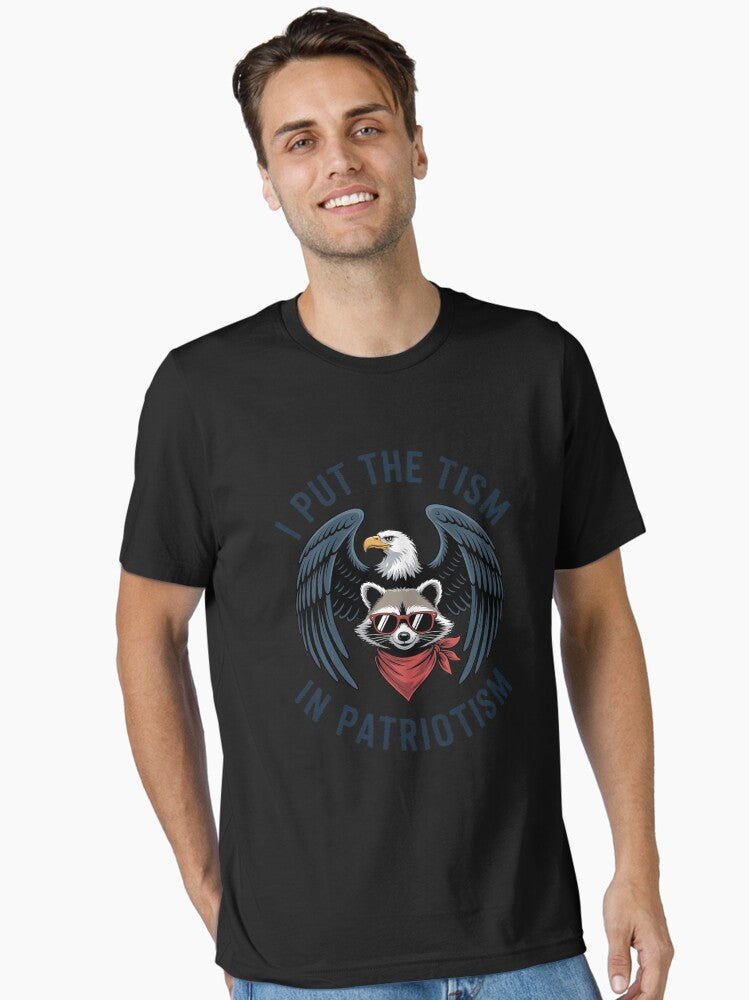 I Put The Tism in Patriotism Athletic Eagle Essential Shirt T Shirt Premium Quality