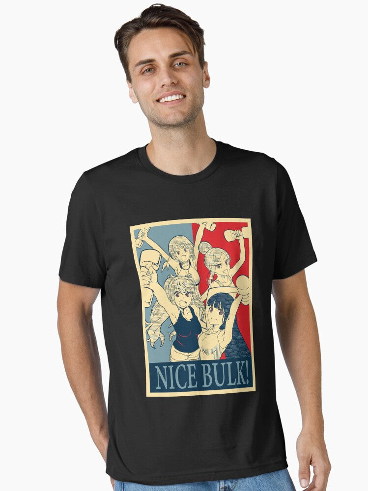 How heavy are the dumbbells you lift Nice Bulk Anime Manga Poster Classic Essential T Shirt T Shirt Clean Design