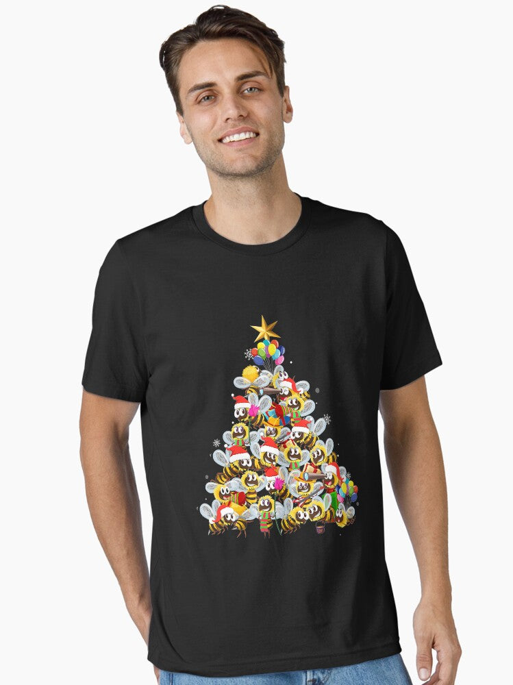 Bees Christmas Tree Beekeeper Gifts Essential T-Shirt | Premium Unisex T-Shirt, Trending Graphic Tee