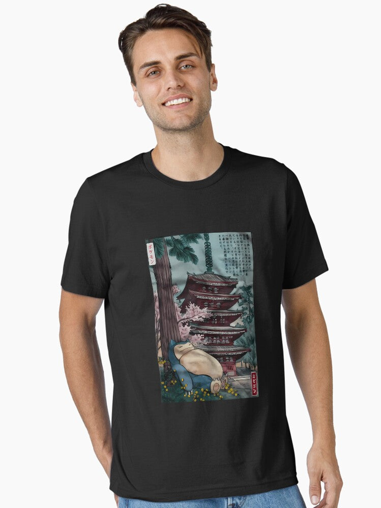 Snorlax Sleeping Near A Temple Essential T-Shirt | Premium Unisex T-Shirt, Trending Graphic Tee