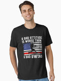 A Bad Attitude Is Worse Than A Bad Swing Essential T Shirt T Shirt Trending US Best Seller Look
