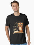 Just A Girl Who Loves Owls and Books Cute Owl with Glasses T shirt Gifts Essential T Shirt T Shirt Aesthetic Fit Daily C