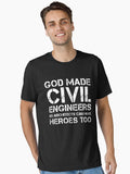 God created the civil engineer Essential T Shirt T Shirt Streetwear Style Gift Ready