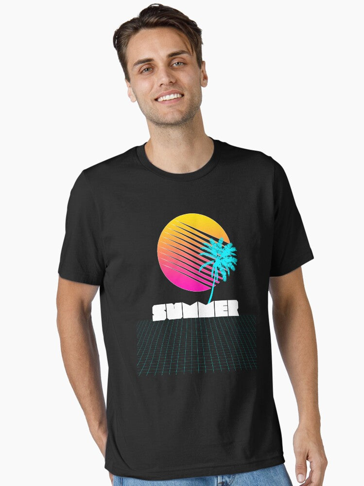 Vaporwave Retro Futurism Summer Sunset T-Shirt Essential T-Shirt | Premium Unisex T-Shirt, Trending Graphic Tee